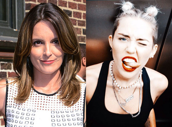 Tina Fey, Miley Cyrus Tina Fey, Miley Cyrus